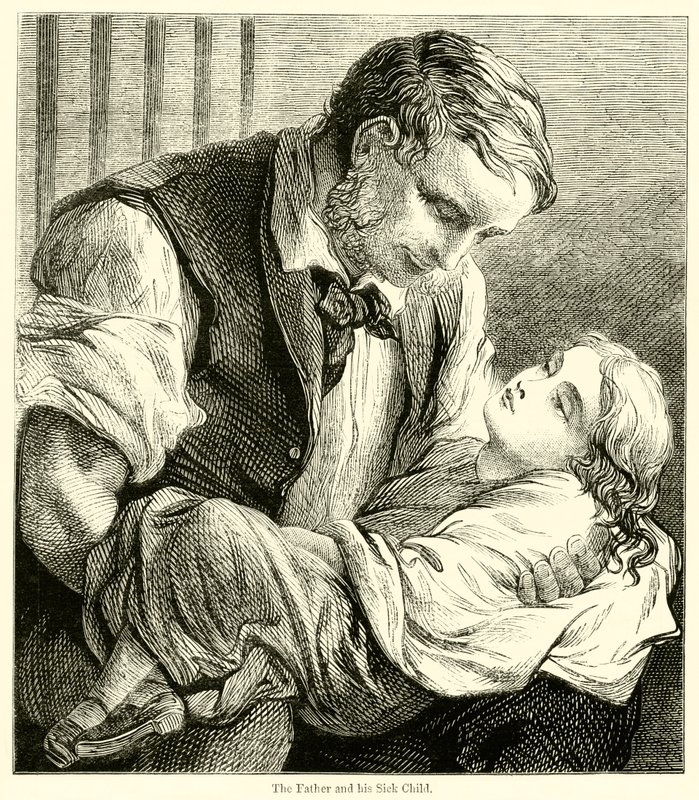 Le père et son enfant malade - English School