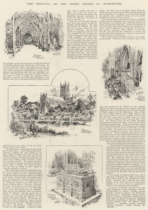 Le Festival des Trois Chœurs à Worcester (gravure) - English School
