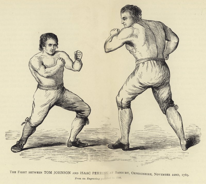 Le combat entre Tom Johnson et Isaac Perrins, à Banbury, Oxfordshire, 22 novembre 1789, d
