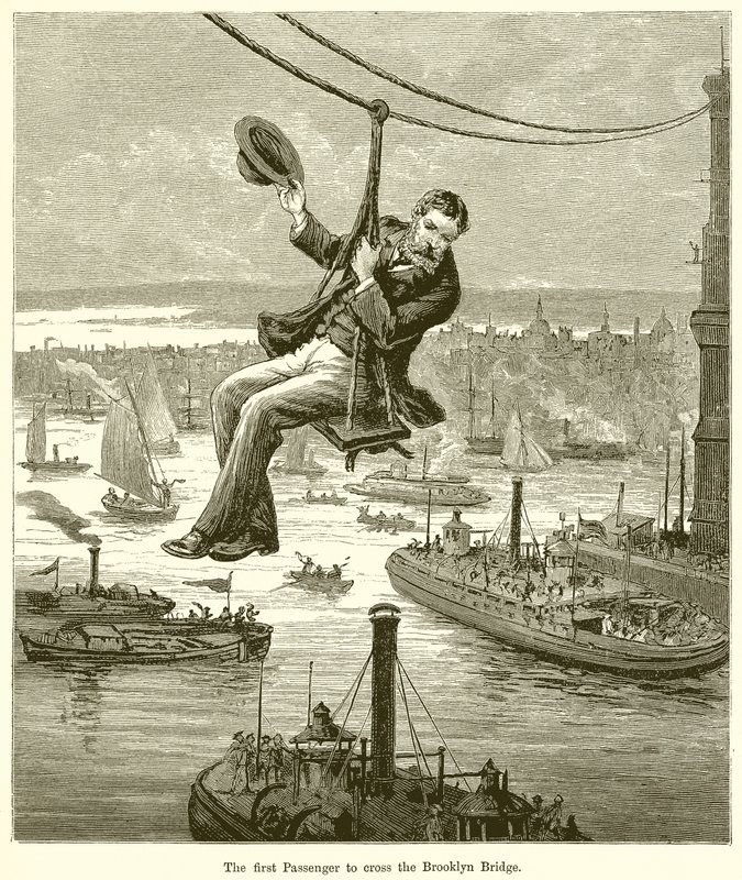 Le premier passager à traverser le pont de Brooklyn - English School