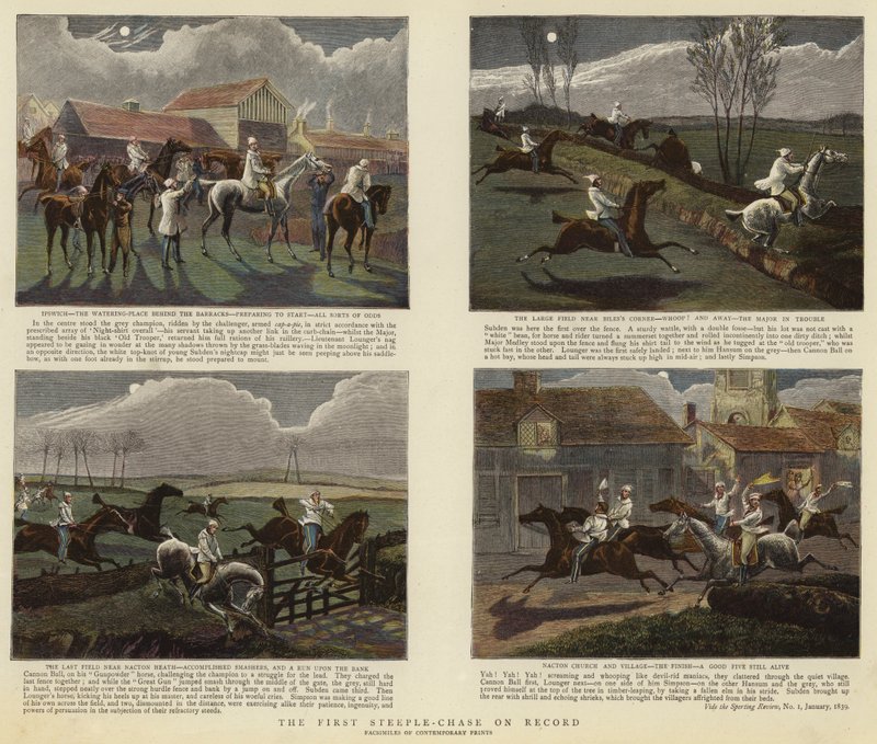La première course de steeple-chase enregistrée - English School