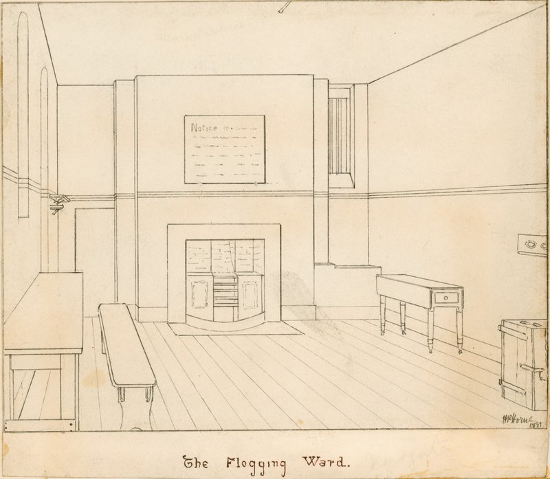 Le quartier des flagellations à la prison de Newgate - English School