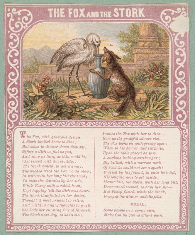 Le Renard et la Cigogne - English School