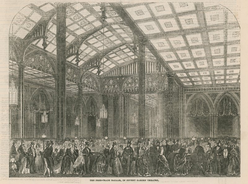 Le Free-Trade Bazaar au Covent Garden Theatre, Londres - English School