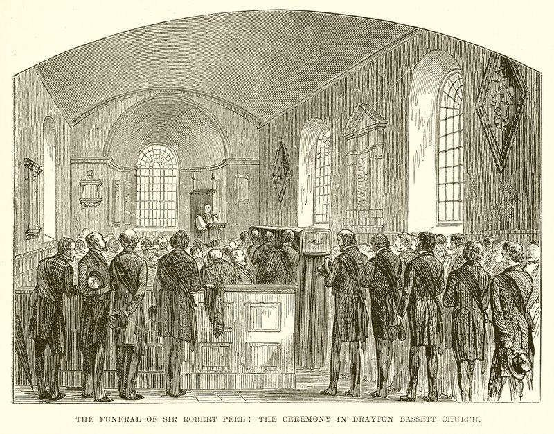Les funérailles de Sir Robert Peel : La cérémonie à l