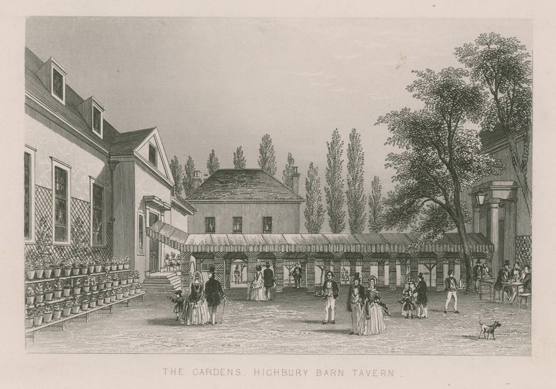 Les jardins de la taverne de Highbury Barn - English School