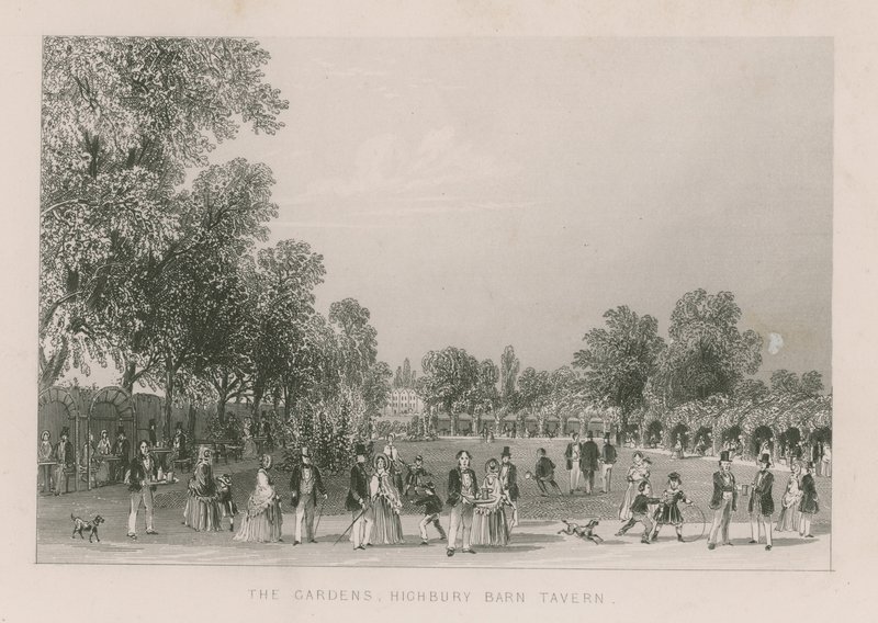 Les jardins de la taverne de Highbury Barn - English School
