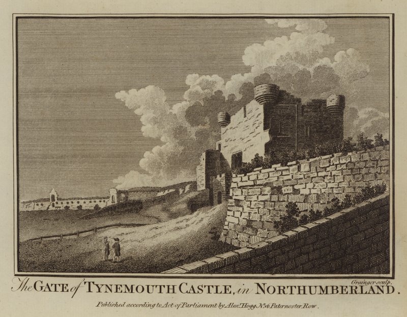 La porte du château de Tynemouth, dans le Northumberland - English School