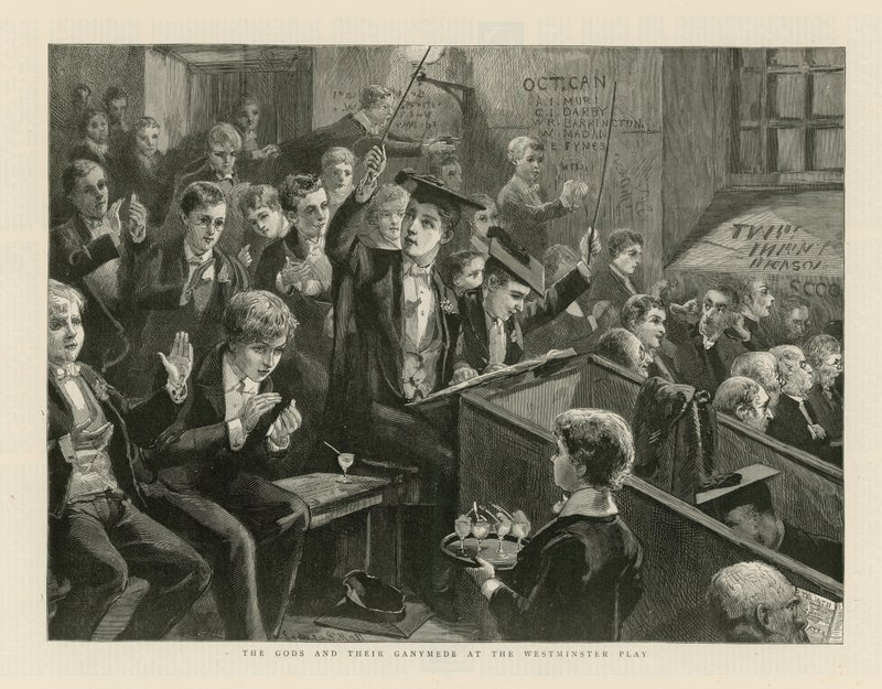 Les dieux et leur Ganymède à la pièce de Westminster - English School