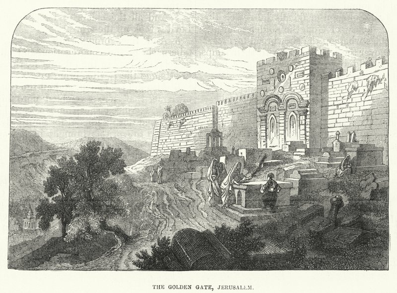 La Porte Dorée, Jérusalem (gravure) - English School