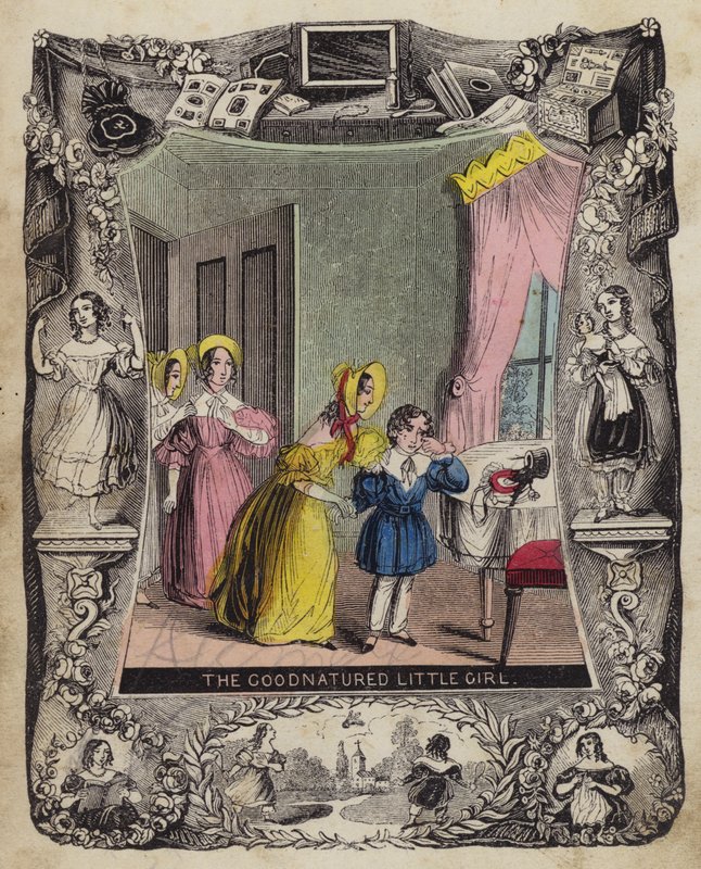 La petite fille de bonne humeur (gravure en couleur) - English School