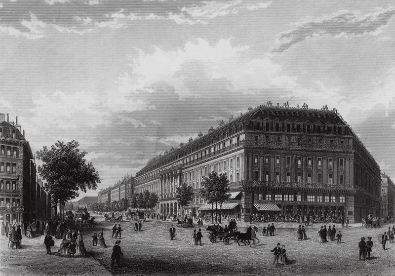 Le Grand Hôtel, Boulevard des Capucines, Paris (gravure) - English School