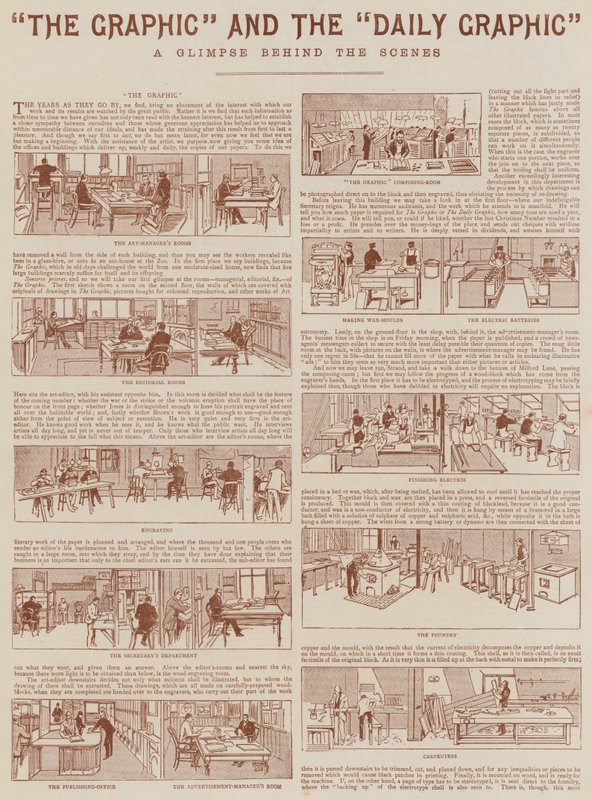 "The Graphic" et le "Daily Graphic" (gravure) - English School