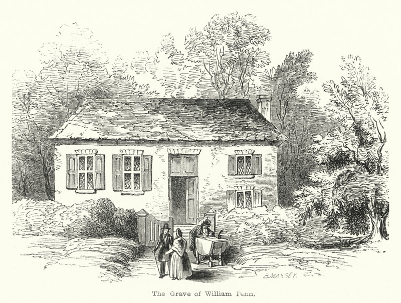 Tombe de William Penn (gravure) - English School