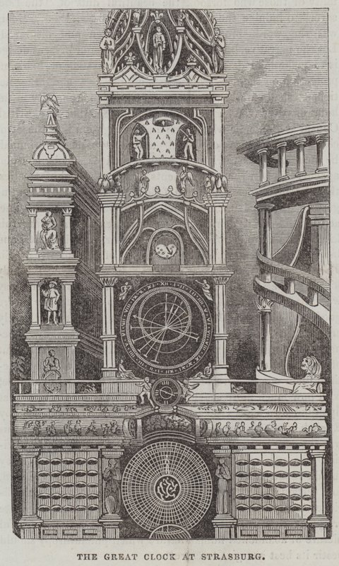 La Grande Horloge de Strasbourg (gravure) - English School