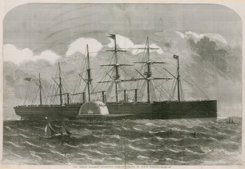 Le navire à vapeur Great Eastern - English School