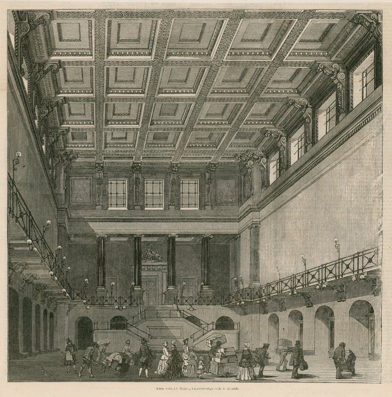 La grande salle, gare de Euston Square, Londres - English School