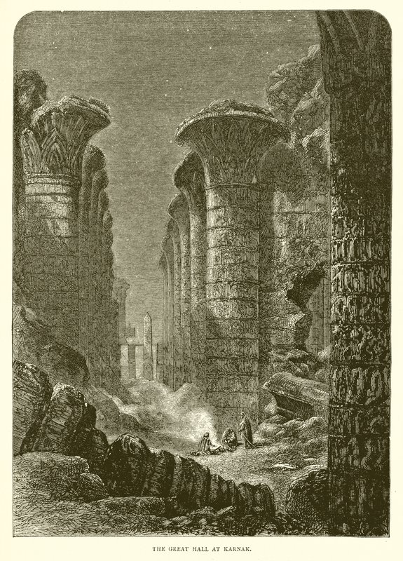 La grande salle à Karnak - English School