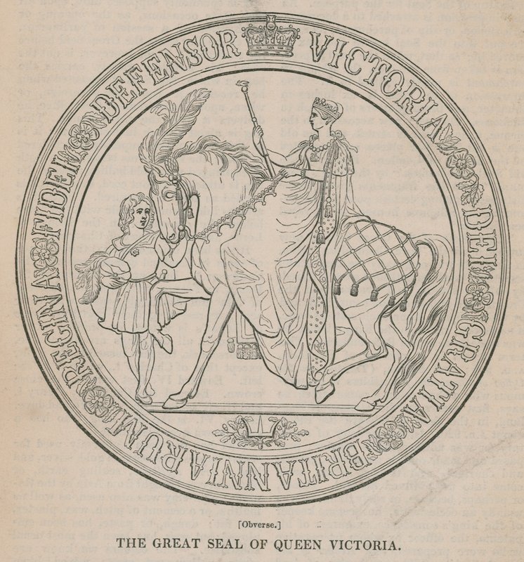 Le Grand Sceau de la Reine Victoria (avers) - English School