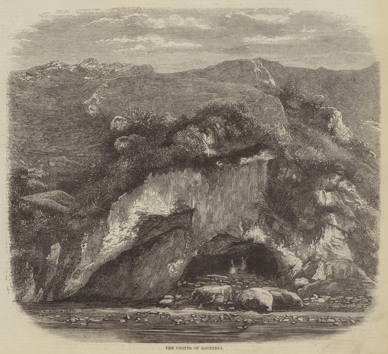 La grotte de Bagnères (gravure) - English School