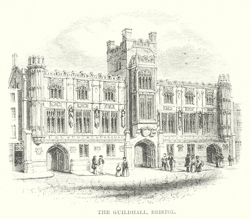 Le Guildhall, Bristol (gravure) - English School