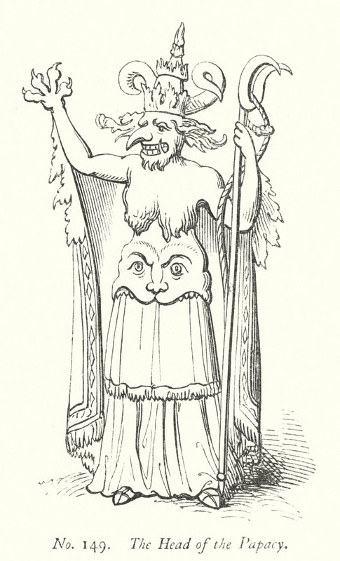 Le chef de la papauté (gravure) - English School