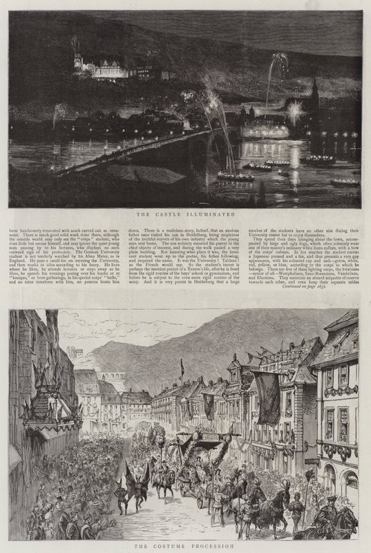 Les festivités de Heidelberg (gravure) - English School