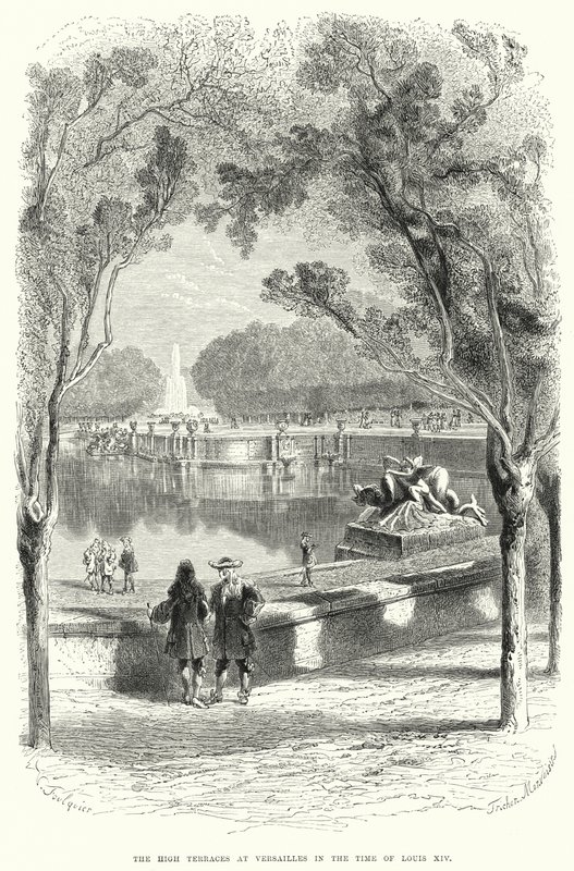 Les hautes terrasses à Versailles à l