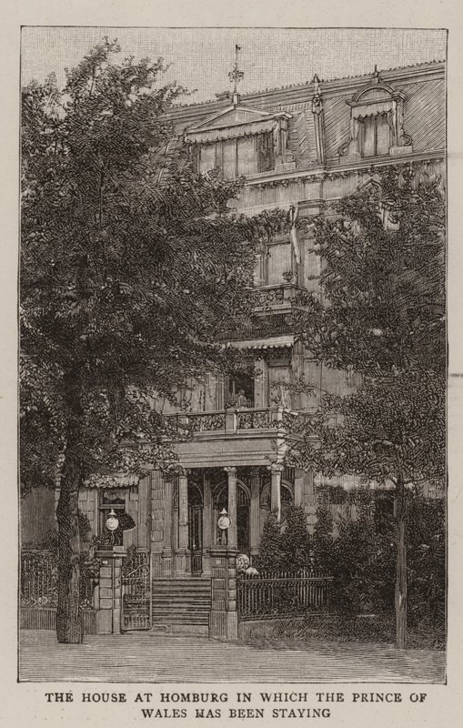 La maison à Homburg où le prince de Galles a séjourné (gravure) - English School