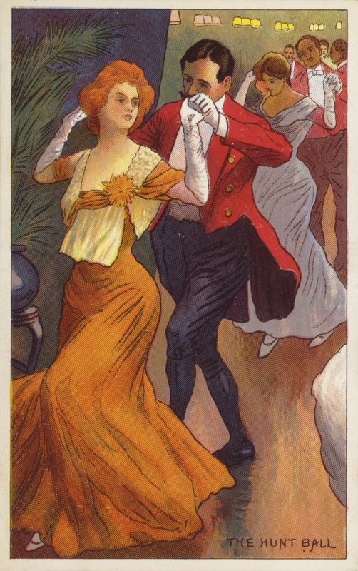 Le bal de la chasse (lithographie couleur) - English School