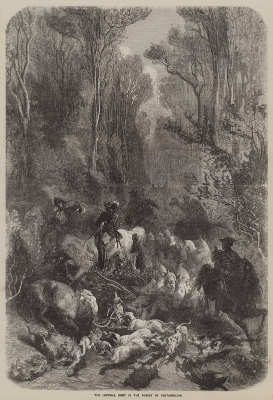 La chasse impériale dans la forêt de Fontainebleau - English School