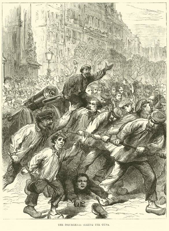 Les insurgés saisissant les canons, mars 1871 - English School