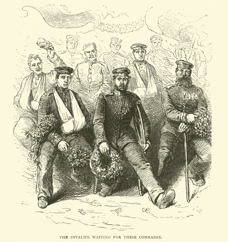 Les Invalides attendant leurs camarades, 1871-2 - English School