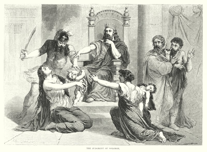 Le Jugement de Salomon (gravure) - English School
