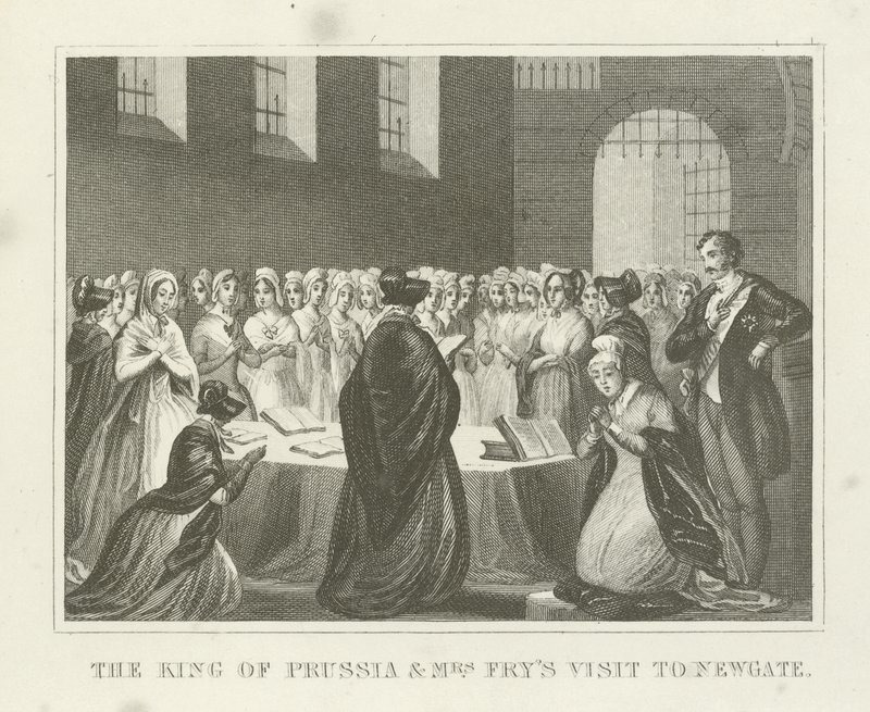 Le roi de Prusse et la visite de Mme Fry à Newgate - English School