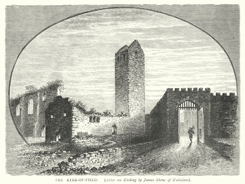 The Kirk-of-Field (gravure) - English School