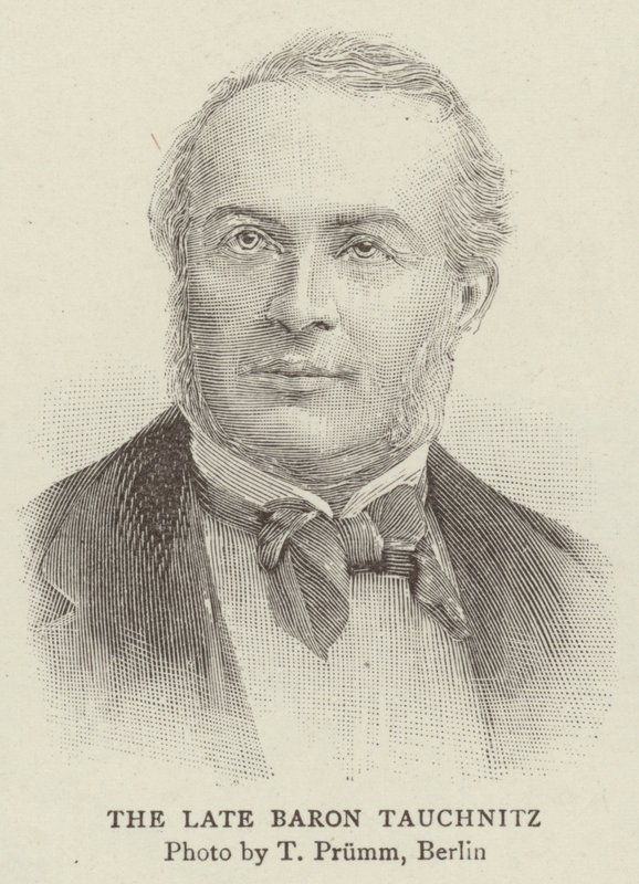 Feu le baron Tauchnitz (gravure) - English School