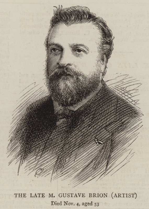 Le défunt M. Gustave Brion, artiste (gravure) - English School