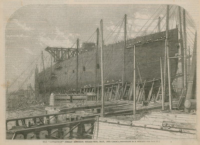 Le navire à vapeur Leviathan (Great Eastern), mai 1856 - English School