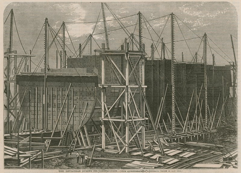 Le Leviathan pendant sa construction - English School
