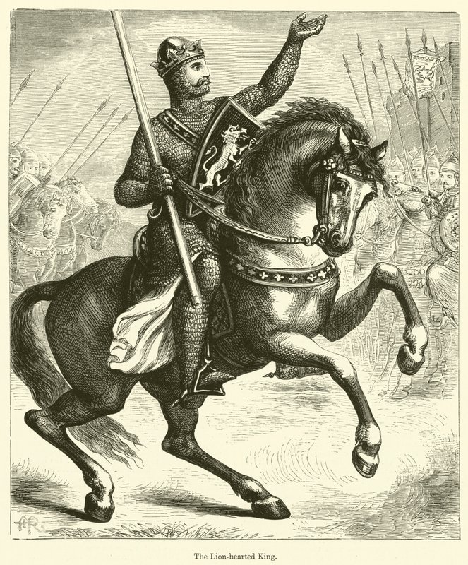 Le roi au cœur de lion (gravure) - English School