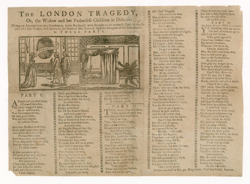 La tragédie de Londres, ou la veuve et ses enfants orphelins en détresse - English School