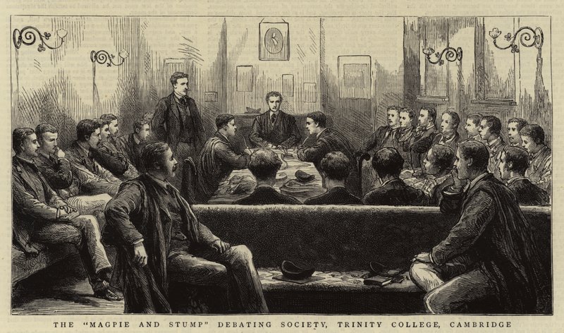 La société de débat "Magpie and Stump", Trinity College, Cambridge - English School