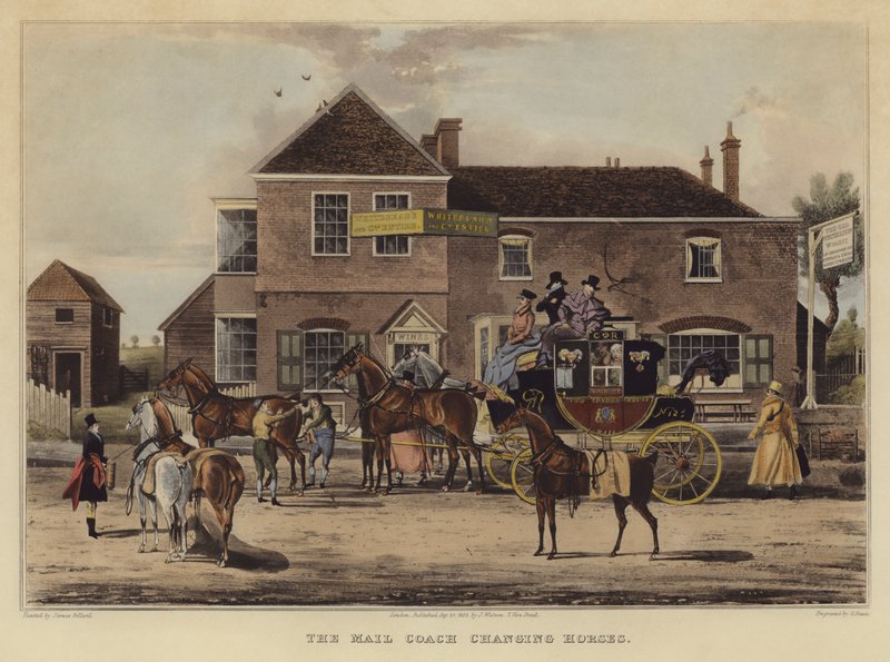Le changement de chevaux de la malle-poste - English School