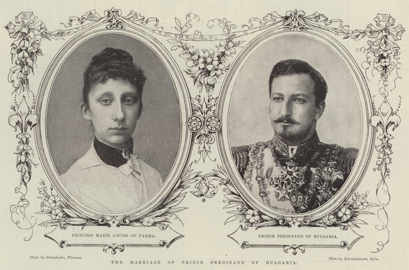 Le mariage du prince Ferdinand de Bulgarie (gravure) - English School