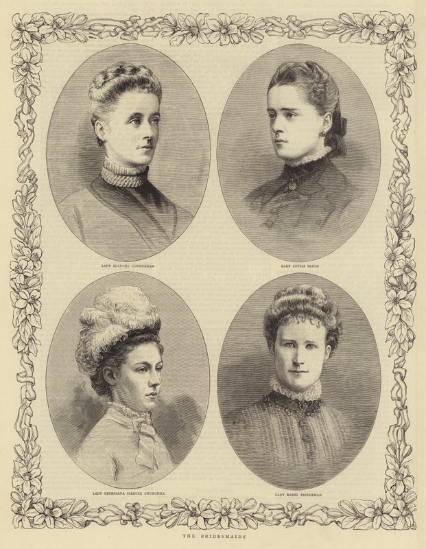 Le mariage du duc de Connaught, les demoiselles d