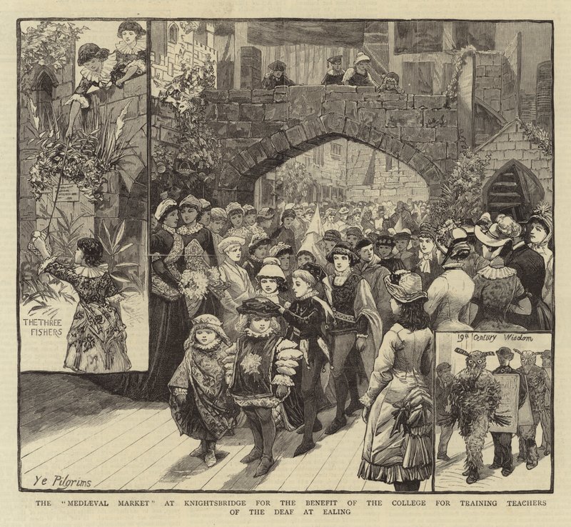 Le "Marché médiéval" à Knightsbridge au profit du Collège de formation des enseignants des sourds à Ealing - English School