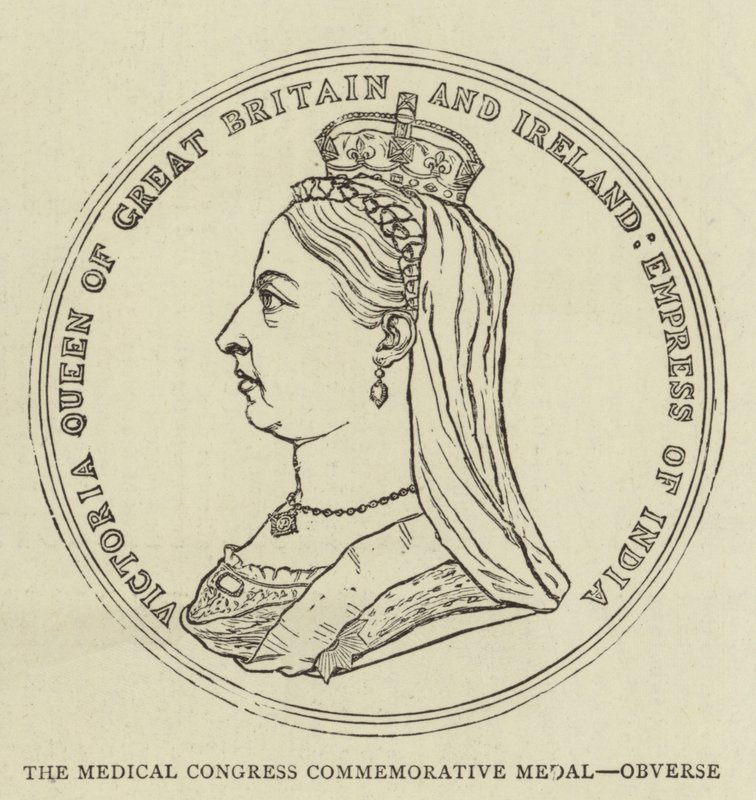 Médaille commémorative du Congrès médical, avers - English School