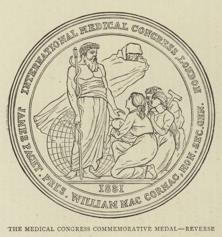 Médaille commémorative du Congrès médical, revers (gravure) - English School