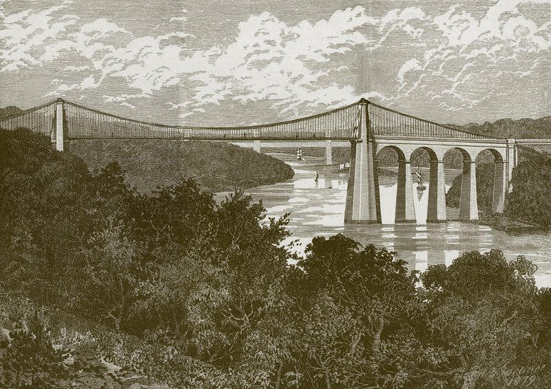 Le pont suspendu de Menai - English School